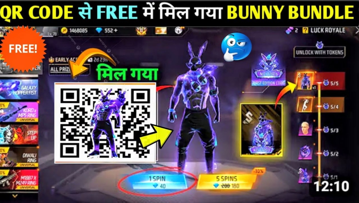 Free Fire Galactic Bunny Bundle QR Code Download: Secret way to unlock it for free