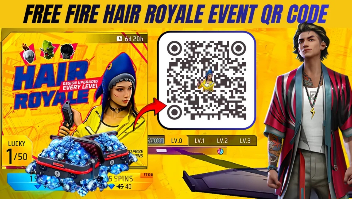 Free Fire Hair Royale Event QR Code