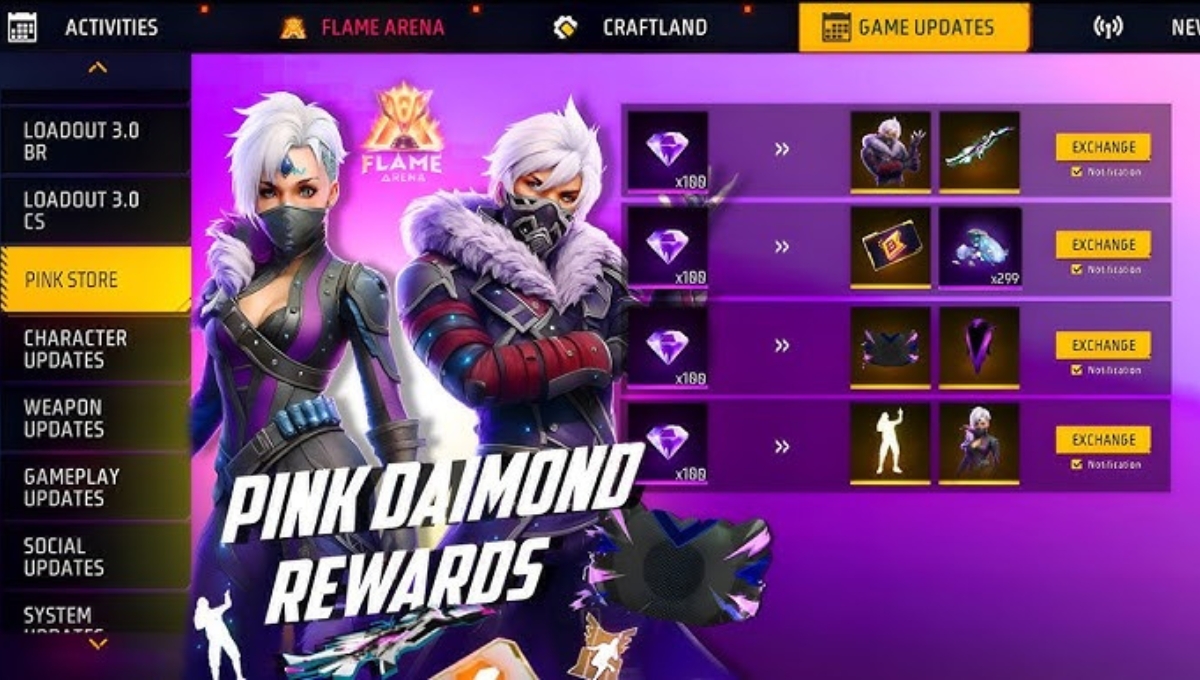 Free Fire Pink Diamond