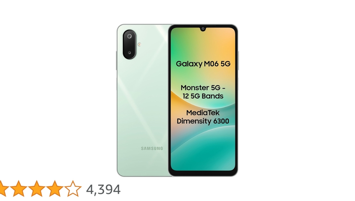 Buy the Samsung Galaxy M06 5G for just ₹8,999, with a 50MP camera, 5000mAh battery and a powerful processor.