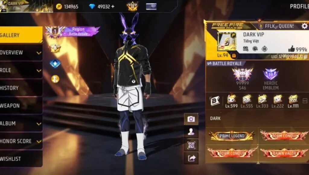 Dark Aura Panel Free Fire