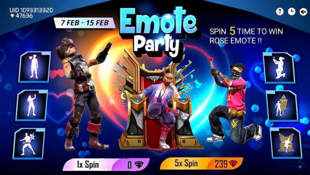 Free Fire Target Practice Emote Event