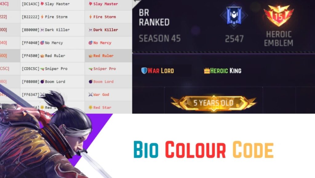 Free Fire Bio Code