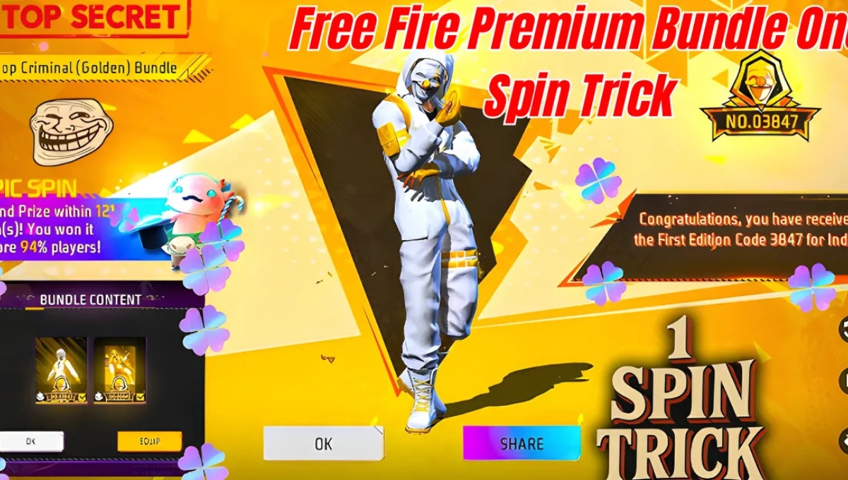Free Fire One Spin Trick