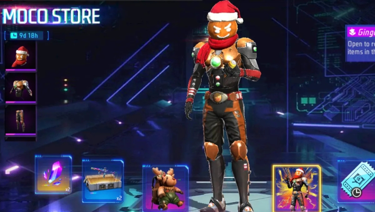 Free Fire Gingerbread Man Bundle