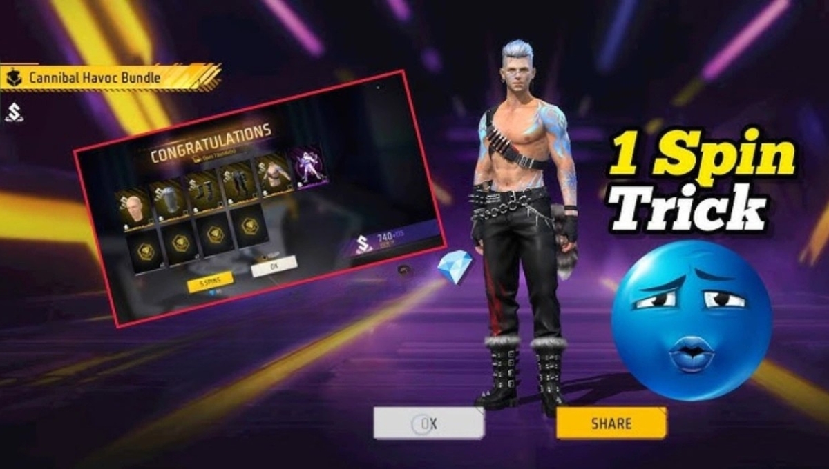 Free Fire One Spin Trick