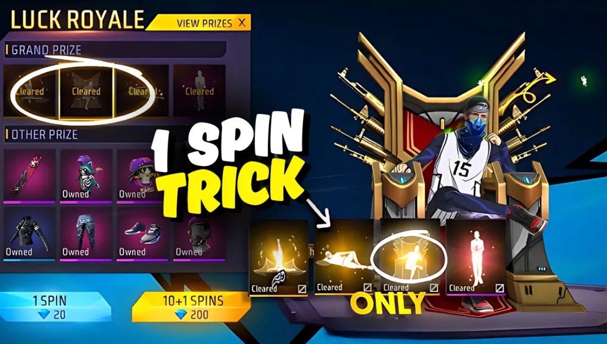 Free Fire 1 Spin Trick