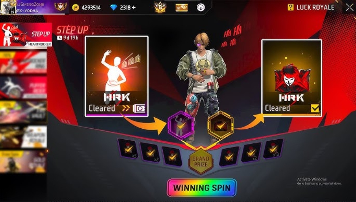 Free Fire Step Up Emote Event