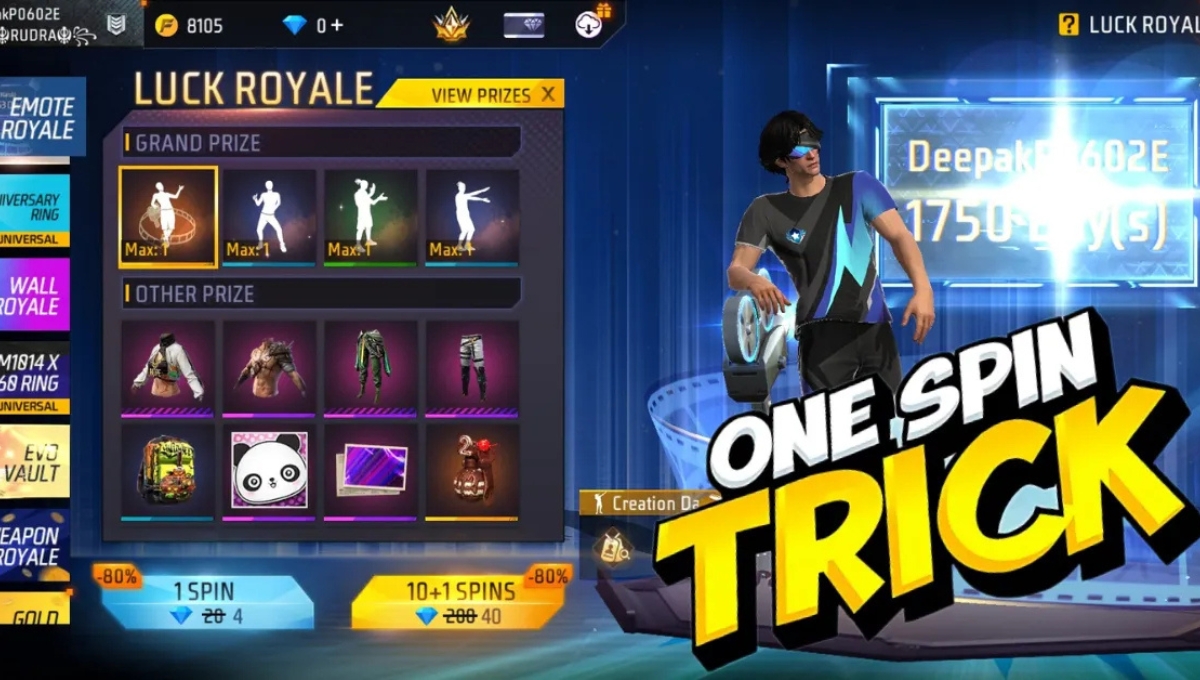 Free Fire 1 Spin Trick 