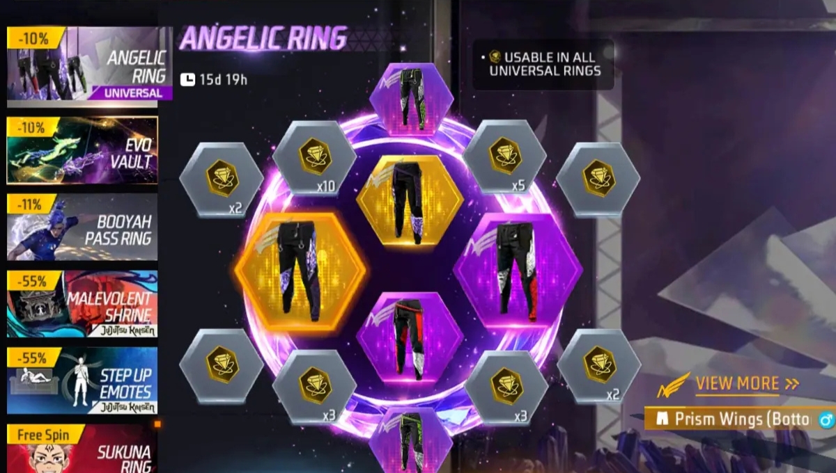 Free Fire Max Angelic Ring Event